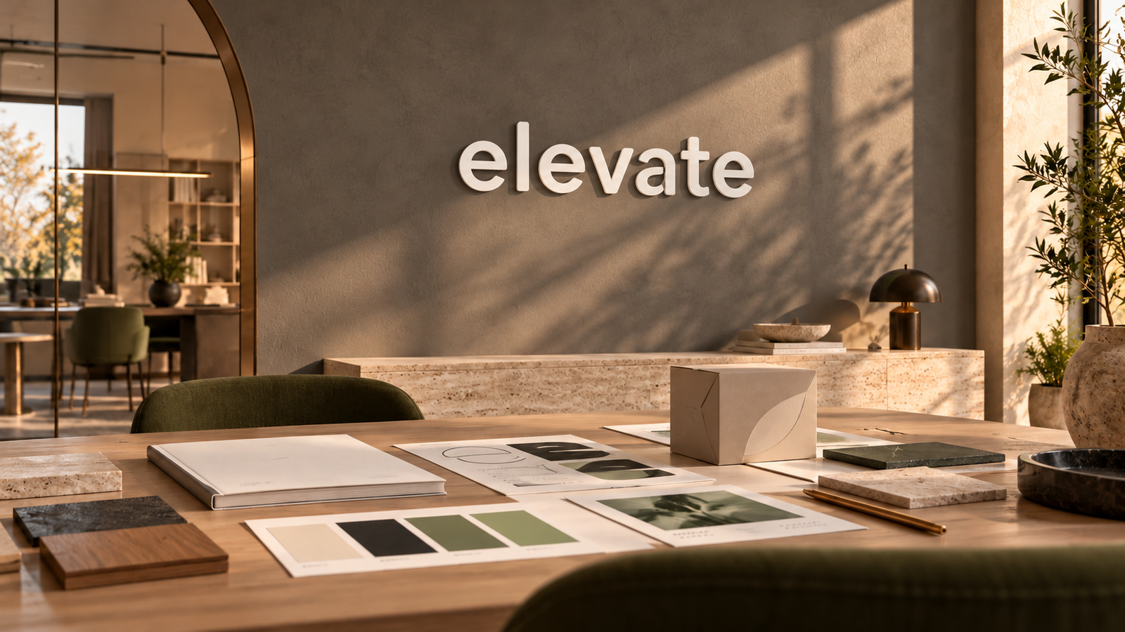 Conceptual ELEVATE branding and strategy studio